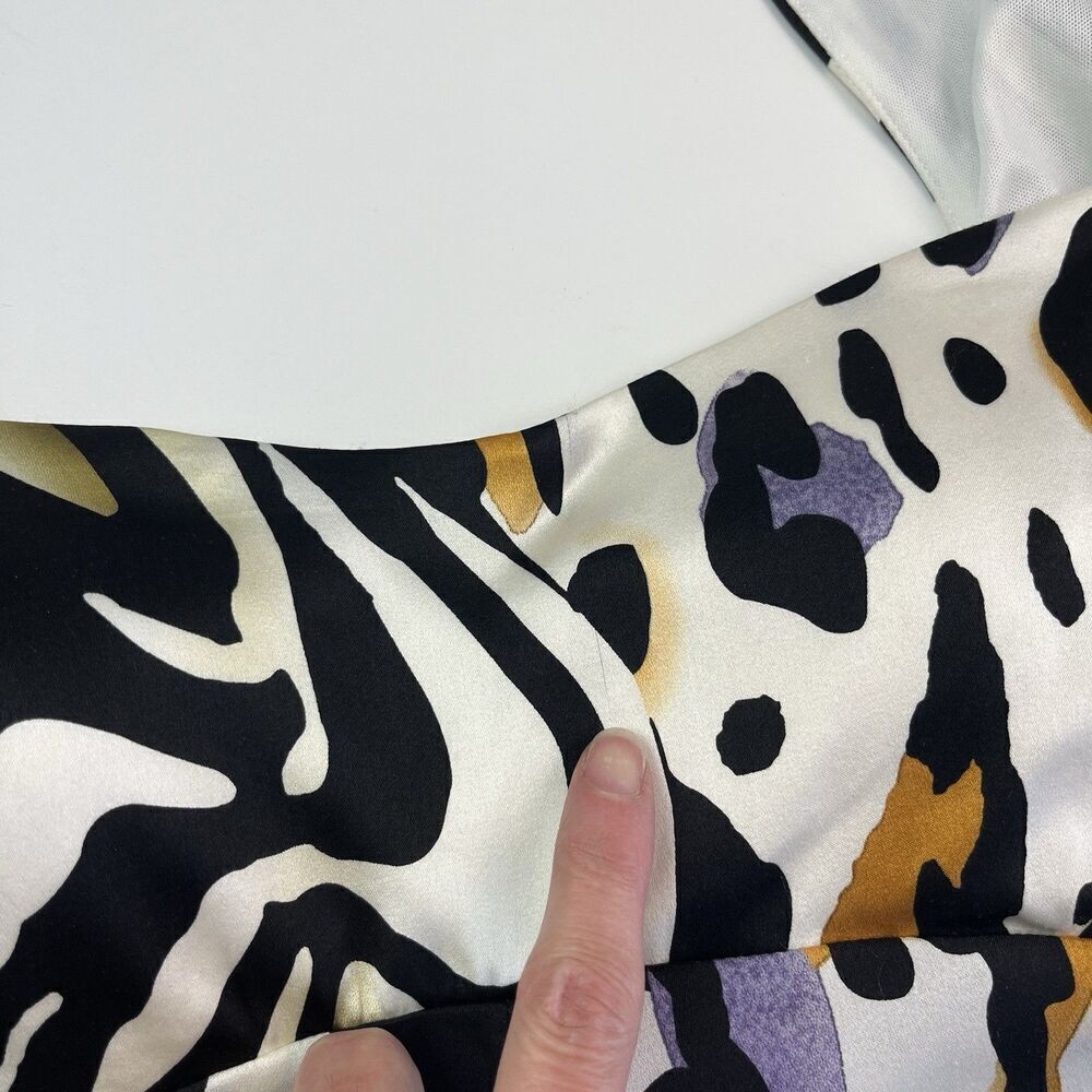 90s Cache Silk Cheetah Leopard Dress 4 Bodycon Animal Cocktail Party - Picture 5 of 14